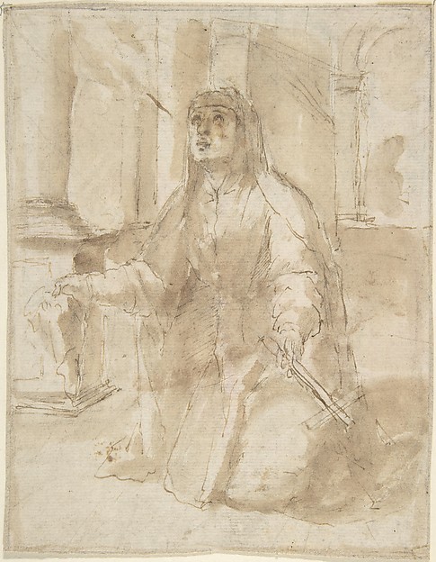 Kneeling Figure of a Nun