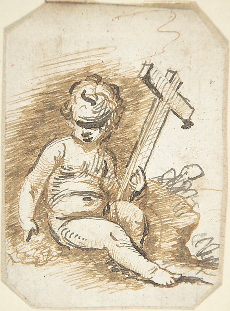 Infant Christ with the Cross by Anonymous, Spanish, School of Seville, 17th century