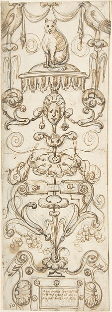 Candelabra Grotesque with a Cat