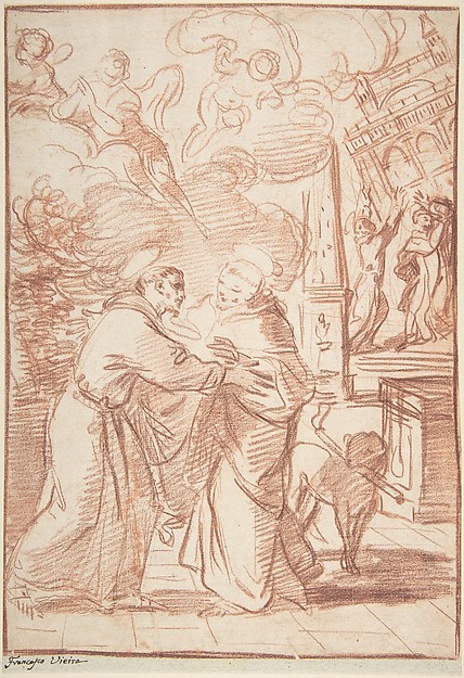 Saint Francis Meeting Saint Dominic by Francisco Vieira de Mattos (Il Lusitano)