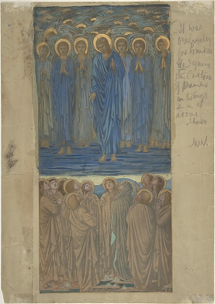 Ascension of Christ (Acts I, 1–9): study for stained-glass window by Sir Edward Burne-Jones