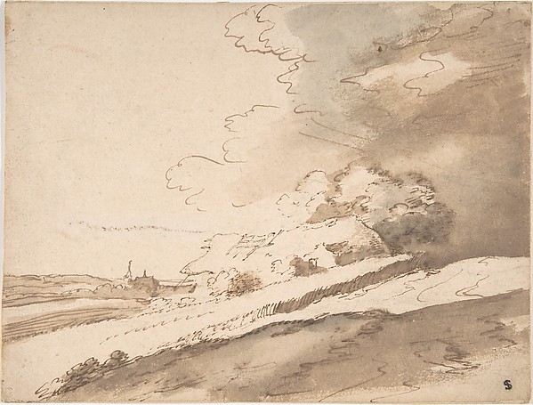 Landscape with Farm House and a Steeple in the Distance