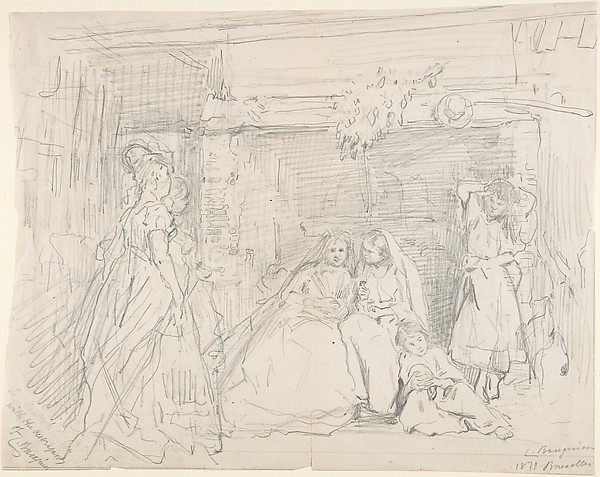 Interior with Figures before a Fireplace