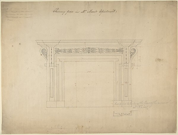 Design for a Chimneypiece for Somerset House, Strand, London