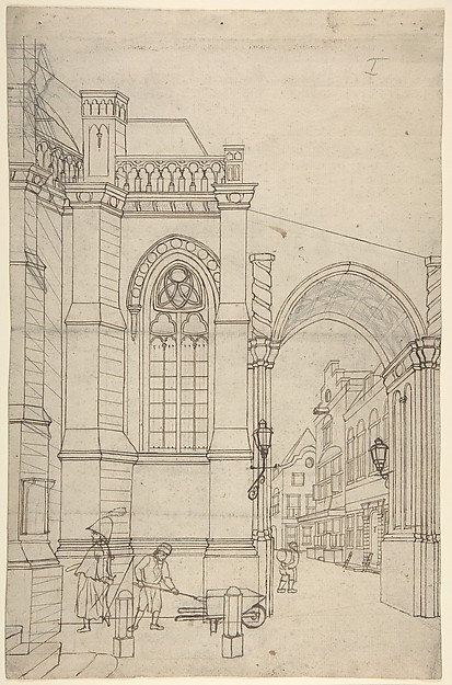 A Townscape with a Churchgate
