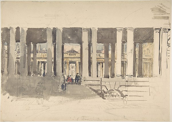 Greenwich Hospital (recto); Study of a Building (verso)