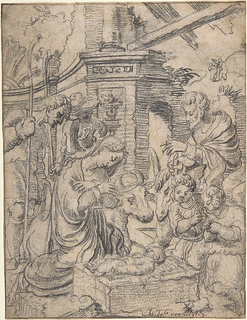 The Adoration of the Shepherds by Aertgen Claesz. van Leyden