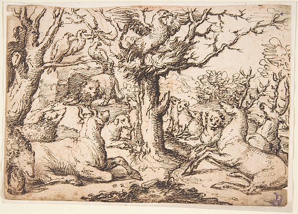 An Eagle Preaching to the Animals