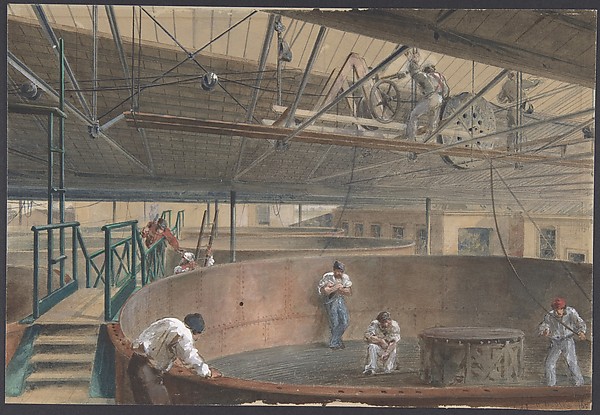 Coiling the Cable in the Large Tanks at the Works of the Telegraph Construction and Maintenance Company of Greenwich, 1865