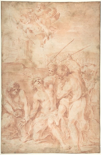 Saint Sebastian Clubbed to Death by Andrea Camassei