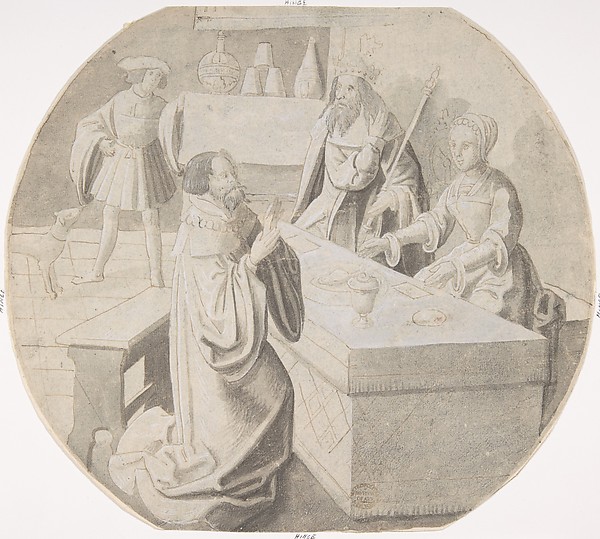 The King and Haman at Esther's Banquet of Wine by Pseudo-Aert Ortkens