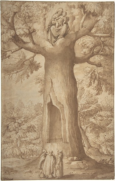 The Beech Tree of the Madonna at La Verna by Jacopo Ligozzi