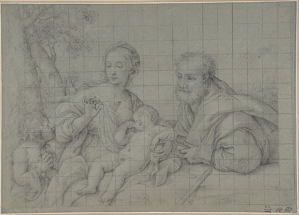 The Holy Family with the Infant Saint John the Baptist by Sassoferrato (Giovanni Battista Salvi)