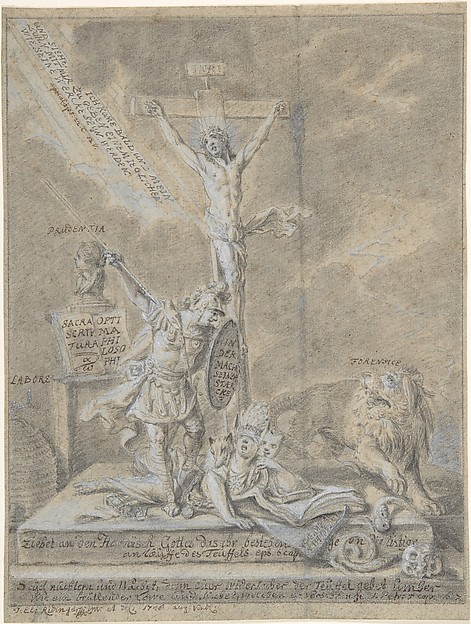 Allegory of Christian Virtues by Johann Elias Ridinger