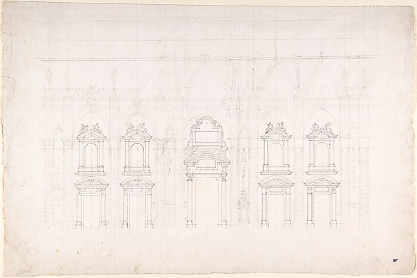 Detail study for the façade of Milan cathedral