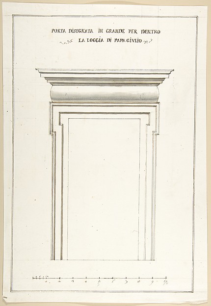 Design Elevation for an Interior Door in the Loggia of Pope Julius [III.]