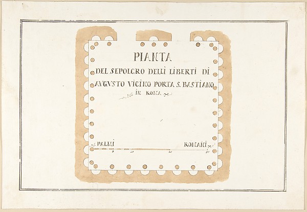 Plan of the Tomb of the Liberti di Augusto, Rome
