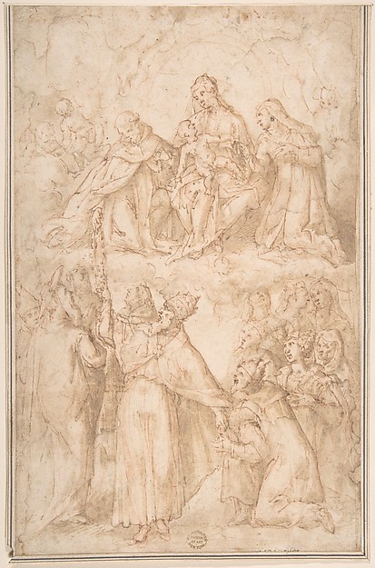 Saint Dominic Giving the Rosary to Pope Pius V