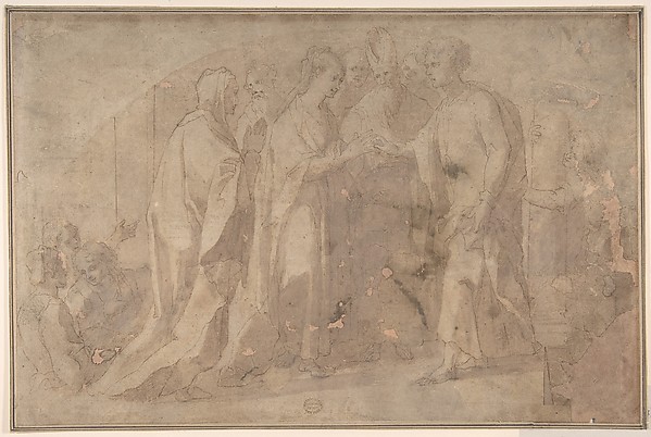 The Marriage of the Virgin (Lunette) by Giorgio Picchi, the Younger