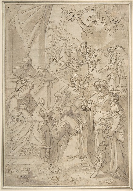 Adoration of the Magi by Anonymous, Italian, Genoese, 16th century