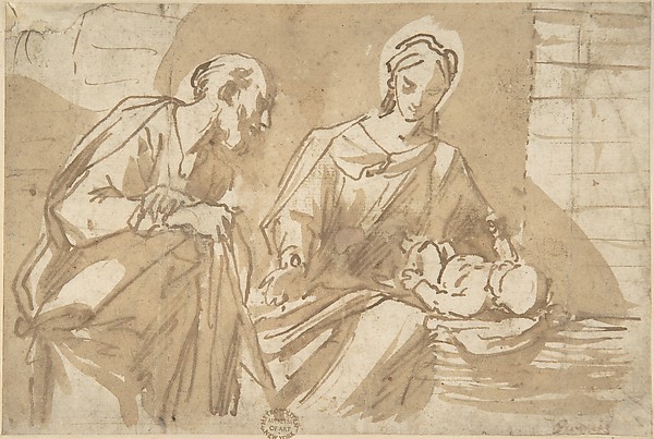 Holy Family by Anonymous, Italian, Roman-Bolognese, 17th century