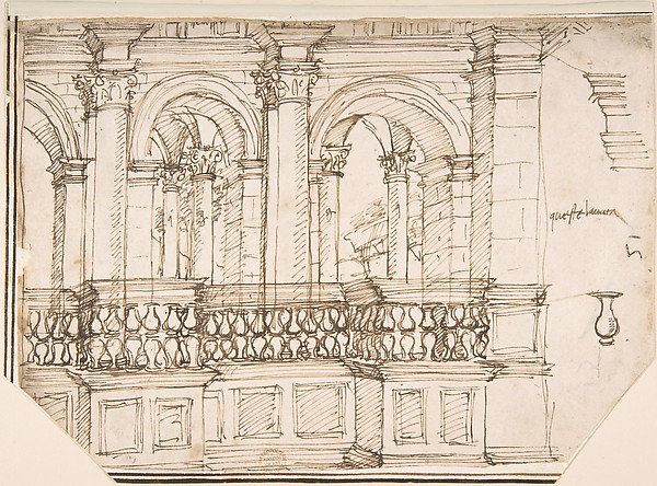 Arcade in the Balustrade (Stage Setting?)