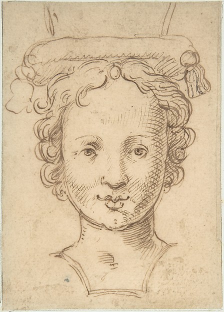 Head of a Young Woman, a Probable Finial for Fountain or other Type of Waterwork.