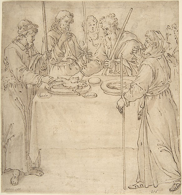 Four Travelers Sharing a Meal?