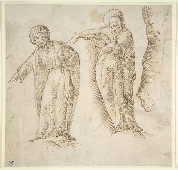 Studies for the Standing Figure of a Bearded Man