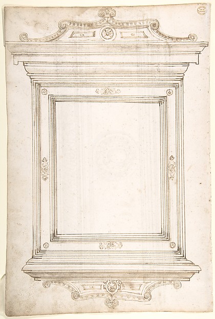 Design for a frame (recto); Design for a cassone (verso)