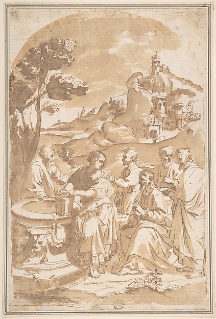 Christ and the Woman of Samaria by Anonymous, Italian, 16th century