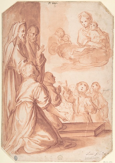 Madonna and Child and Worshippers by Anonymous, Italian, 16th to early 17th century