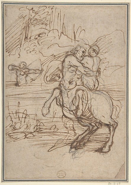Hercules, Nessus the Centaur, and Deianeira, from "The Labors of Hercules"