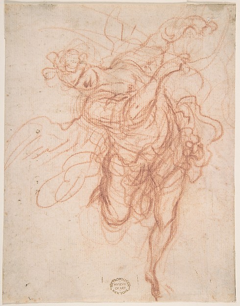 Angel (Recto); Fragmentary Sketches of Same Subject (Verso)