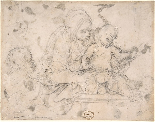 Virgin and Child with Infant St. John the Baptist by Anonymous, Italian, 17th century