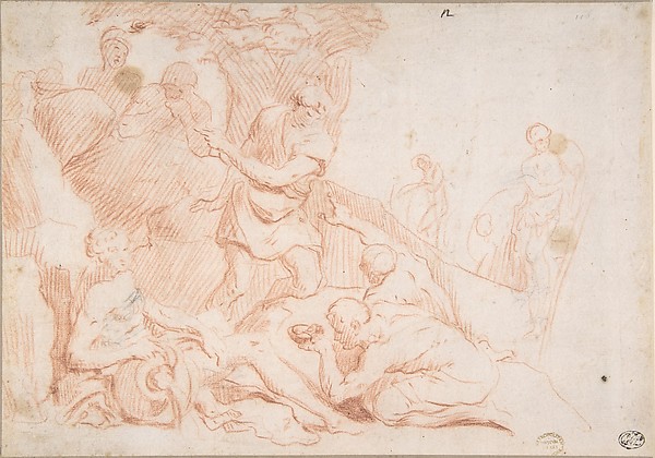Figures and a River God