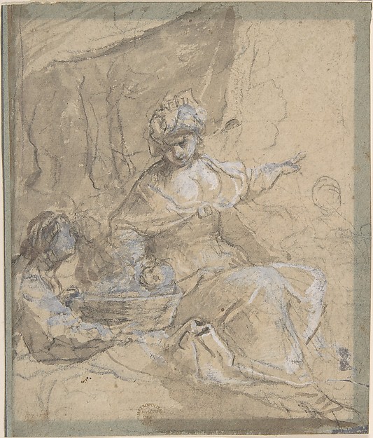 The Finding of Moses by Anonymous, Italian, Roman-Bolognese, 17th century