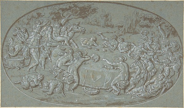 King Midas Feasting At The Arrival of Silenus