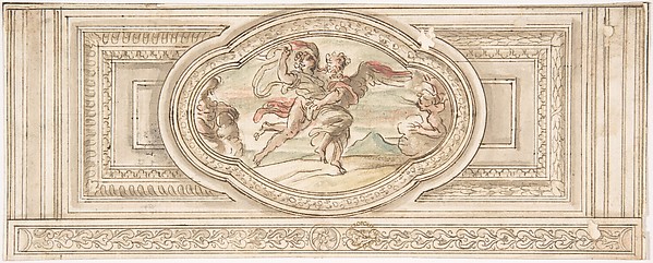 Design for a Panel with a Depiction of Boreas Abducting Oreithyia