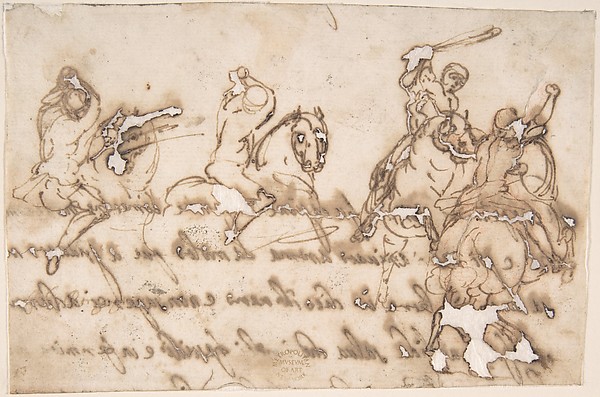 Horsemen Fighting