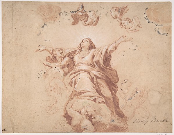 Assumption of the Virgin (after Carlo Maratta?) by Anonymous, Italian, Roman-Bolognese, 17th century
