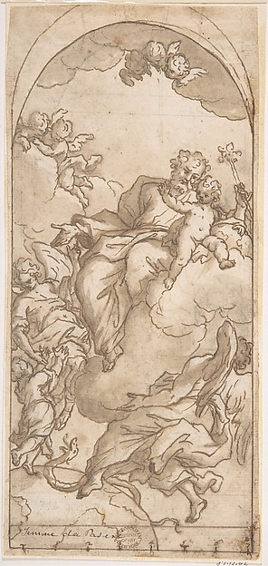 Saint Joseph and the Christ Child by Anonymous, Italian, Roman-Bolognese, 17th century