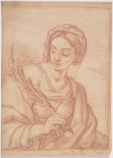 Virgin with a Palm Branch by Anonymous, Italian, Roman-Bolognese, 17th century