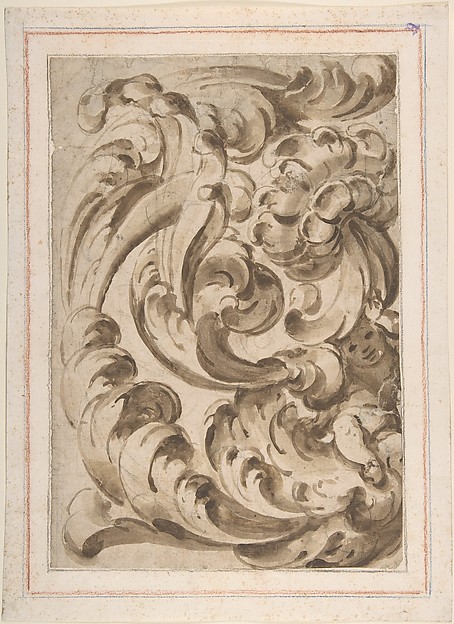 Overall Pattern of Acanthus Scrolls with a Putto