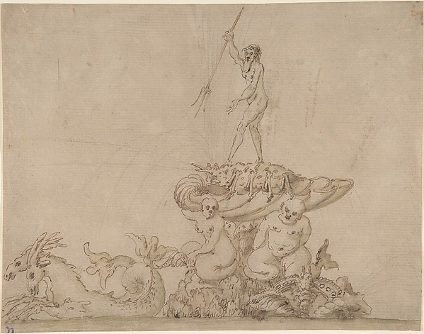 Fountain with Neptune and Sea Creatures