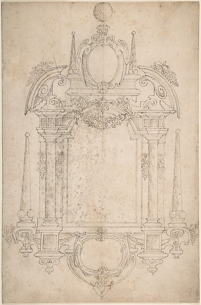 Design for a Tomb or Wall Monument