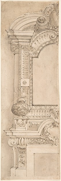 Design for the left half of a chimneypiece