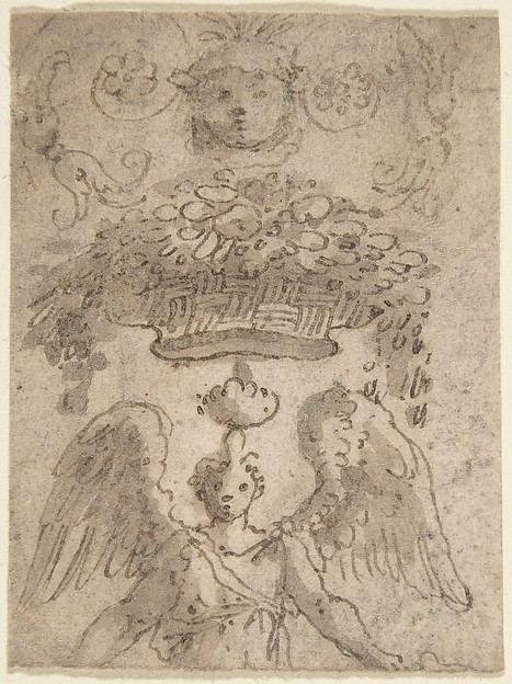 Design of an Urn with Figural Ornament.