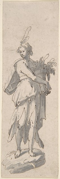 Female Holding a Plant