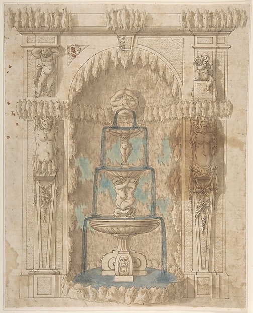 Design for a Grotto with a Fountain